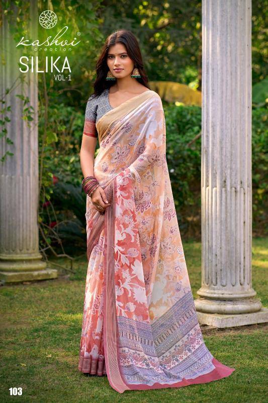 Kashvi silika vol 1 Saree wholesale market in Mumbai